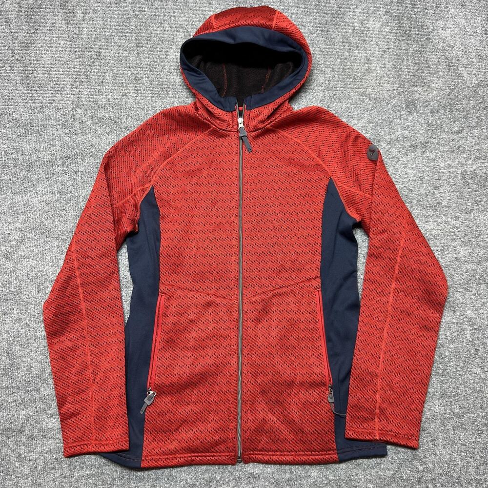 Schöffel Hoodie Womens Large Red Fleece Hoody Mellau Full Zip Hiking Jacket 40